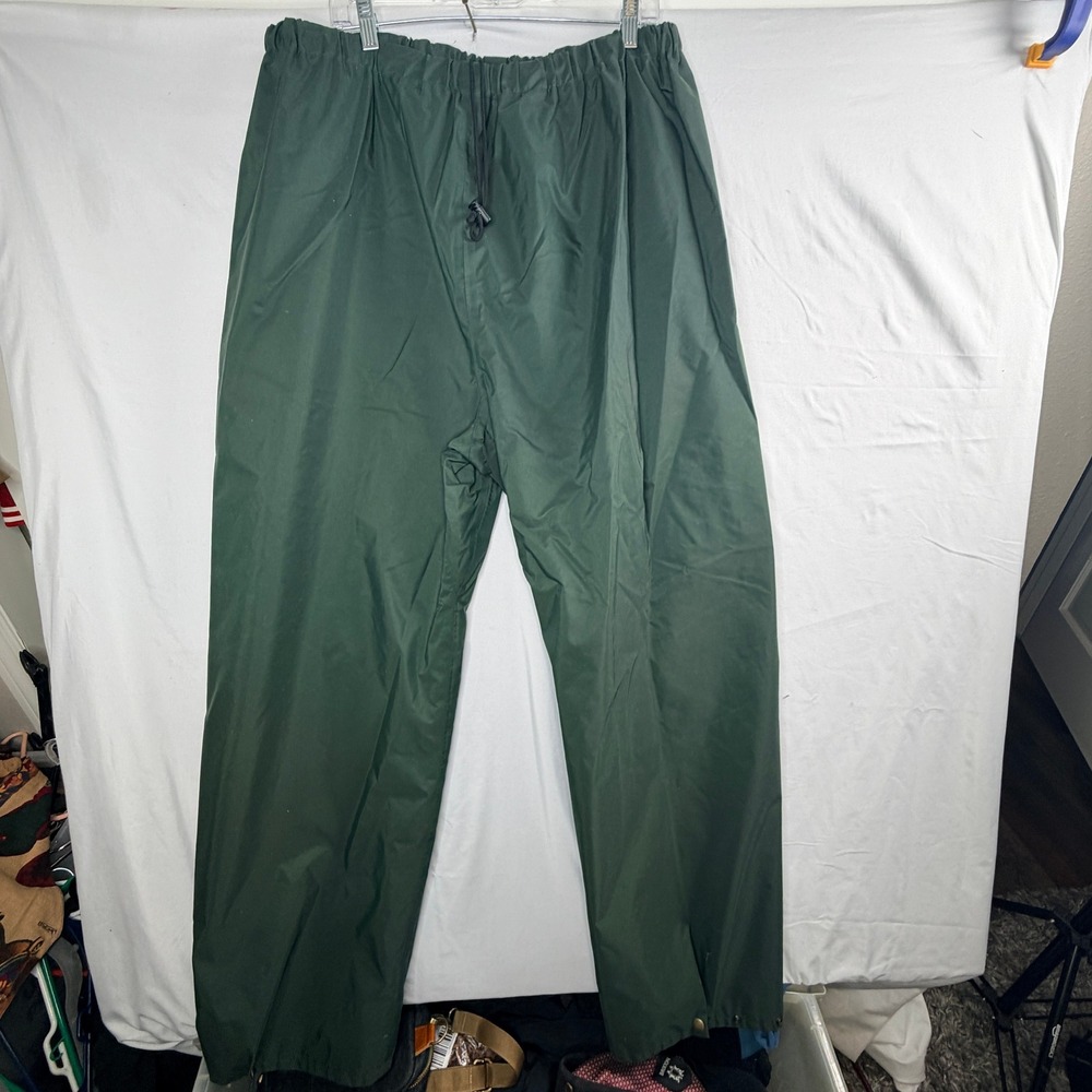 Cabelas Gore-Tex Rain Pants Mens XXL Tall Green Made in USA Hunting Fishing 1662